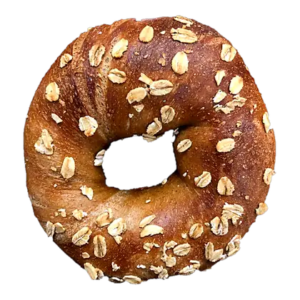 Hand-rolled honey whole wheat bagel