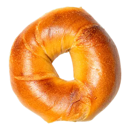 Hand-rolled plain bagel