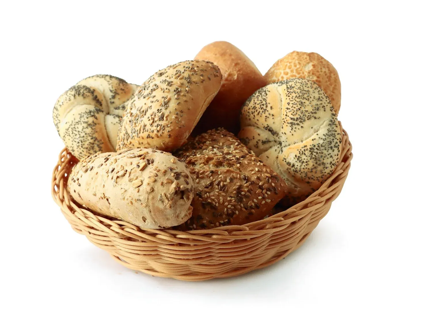 Bread rolls on a baking sheet